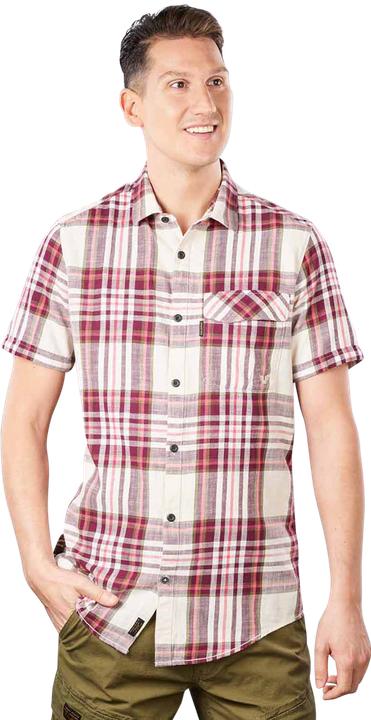 Produktbild Pme Legend Short Sleeve Shirt Slub Check Ruby Slate Rose (S)