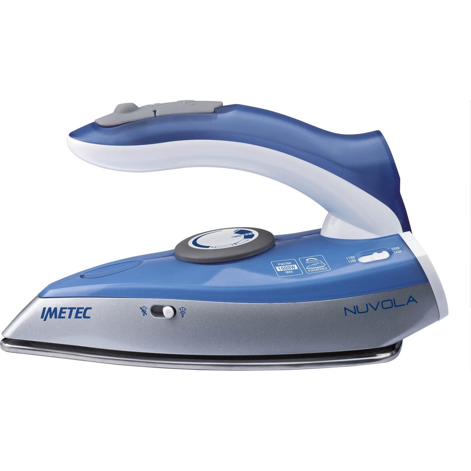 Imetec 9559 Bügeleisen Dampfbügeleisen Edelstahl 1000 W Blau (1000 W) (9559Z)