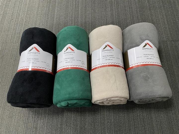 Produktbild Domoletti PLAID BLANKET 140X200 CM COLAR BEIGE (200 x 140 cm)