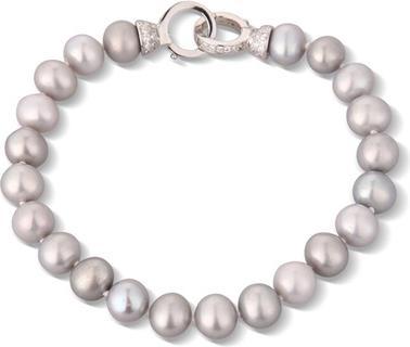 JVD Dezentes echtes graues Süsswasserperlenarmband