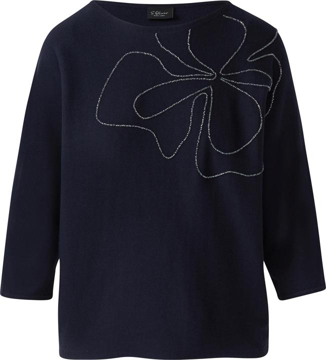 Produktbild s.Oliver Strickpullover Strickpullover mit Fledermausärmeln und Schmuckperlen (36)