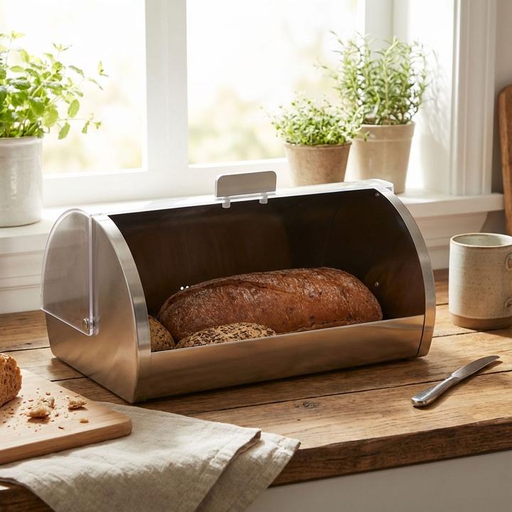 Immagine prodotto Kinghoff Cestino del pane in acciaio inox con coperchio