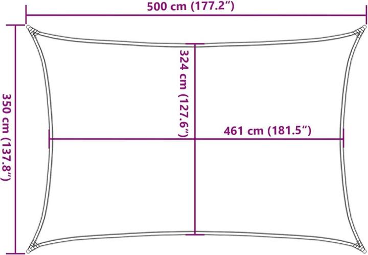 Image du produit vidaXL Sonnensegel (350 x 350 cm)