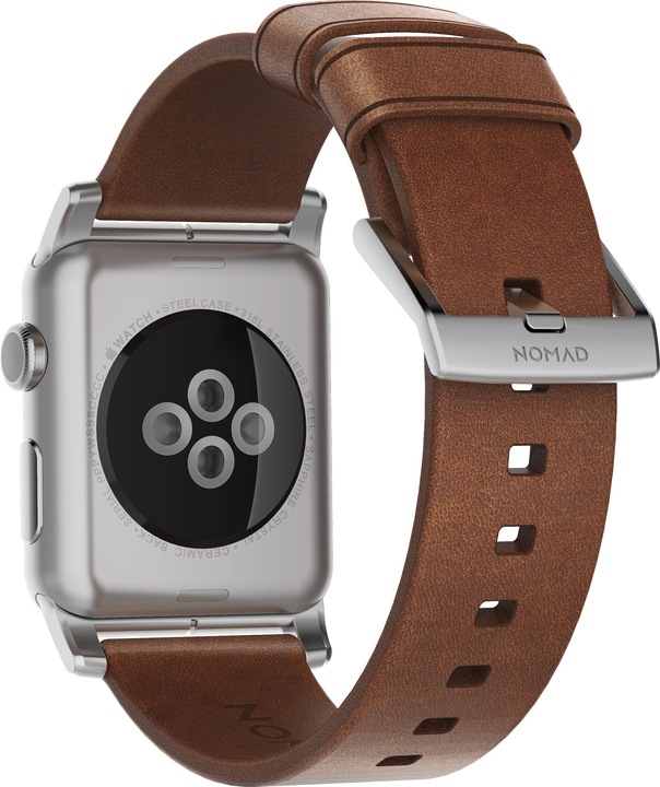 Image du produit Nomad Sangle de connexion moderne (44 mm, Cuir, Acier inoxydable, Apple Watch Series 4, Apple Watch Series 5, Apple Watch Series 6, Apple Watch SE)
