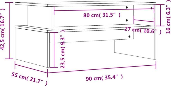 Actual product image VidaXL Coffee table (90 x 55 x 42.5 cm)