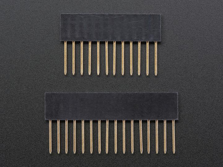 Actual product image Adafruit Feather Stacking Headers 12-pin and 16-pin female headers