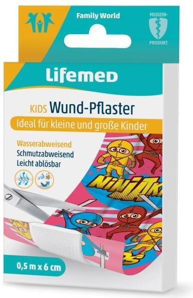 Lifemed Wund-Pflaster Ninjas 0,5m x 6 cm mehrfarbig (1 x)