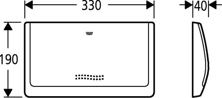 Actual product image Grohe Cover plate CLASSIC 330 330x190mm f cistern 6-9 l white