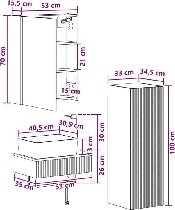 Produktbild vidaXL Badezimmer-Waschtisch