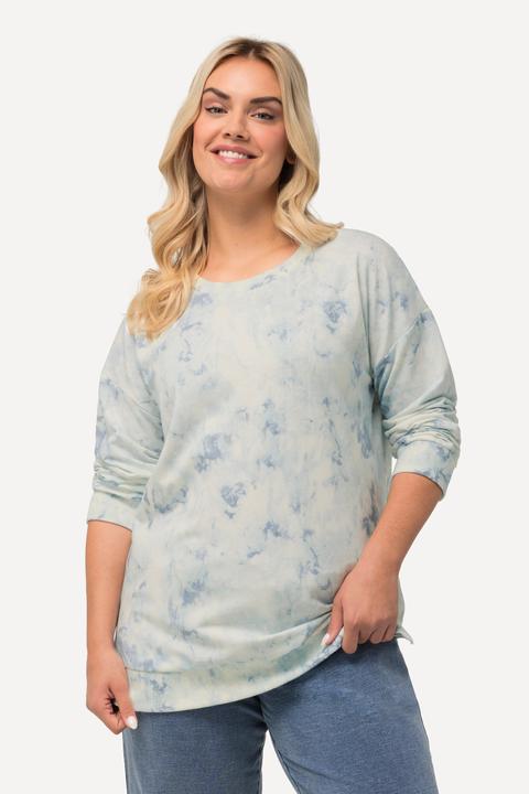 Produktbild Ulla Popken Sweatshirt, Batikdruck, Oversized, Rundhals, Langarm (42, 44)