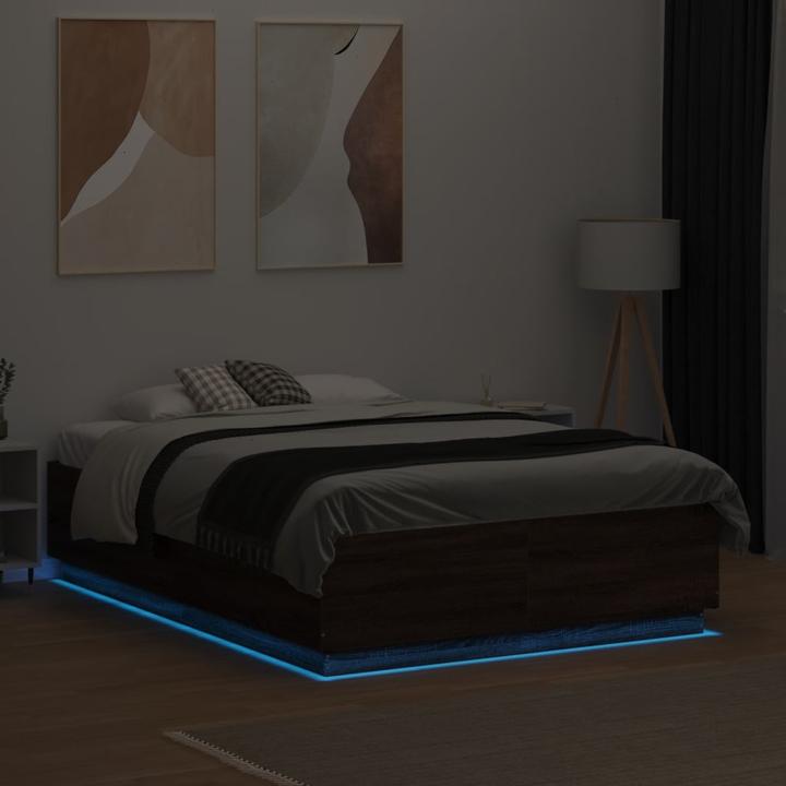 Actual product image vidaXL Bed frame with LED (140 x 190 cm)