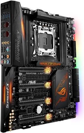 Produktbild ASUS Rampage V Edition 10 (LGA 2011-v3, Intel X99, E-ATX)