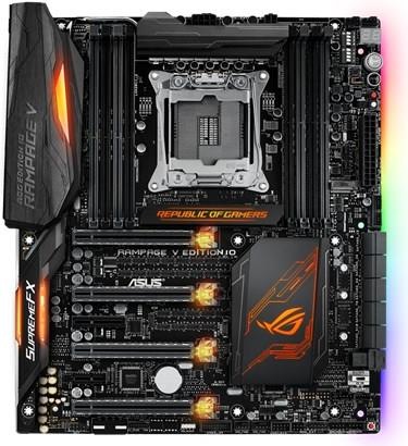 Produktbild ASUS Rampage V Edition 10 (LGA 2011-v3, Intel X99, E-ATX)