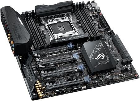 Produktbild ASUS Rampage V Edition 10 (LGA 2011-v3, Intel X99, E-ATX)
