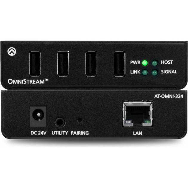Thumbnail - Atlona OmniStream AVoIP IP to USB Adapter, Device Side (USB 2.0, RJ45 (1x)), Netzwerkadapter
