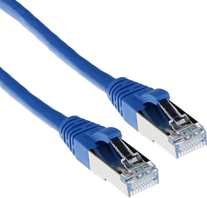 Produktbild ACT Blue 25 meter SFTP CAT6A patch cable snagless with RJ45 connectors. Cat6a s/ftp snagless bu 25.00m (S/FTP, CAT6a, 25 m)