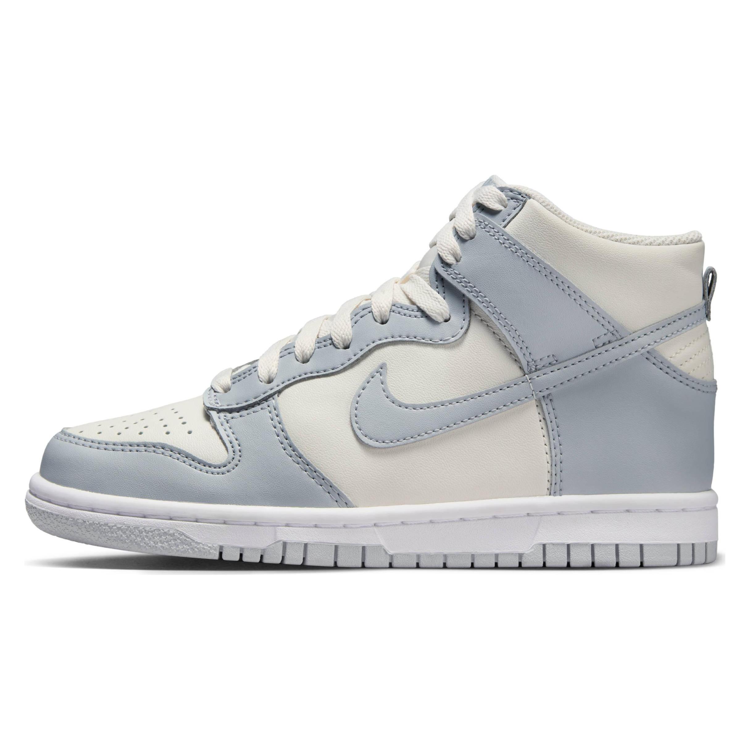 Nike, Vrouwen, Sneakers, Dunk Hoge Schoenen, Wit, Grijs, (38.5)