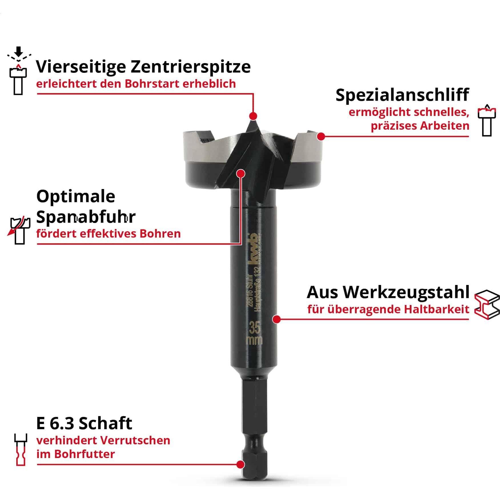 Thumbnail - kwb, Gewindeschneider + Gewindebohrer, Forstnerbohrer, 706435, 35 mm