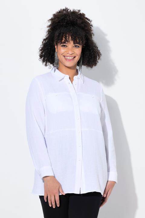 Produktbild Miamoda Bluse, A-Linie, Musselin, Ziernähte (52)