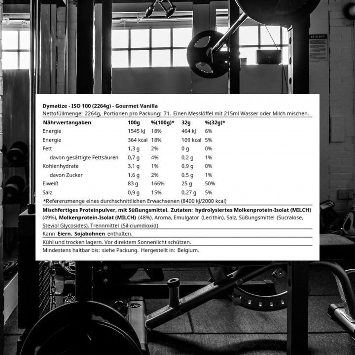 Produktbild Dymatize ISO 100 Hydrolyzed (Vanille, 1 Stk., 2264 g)