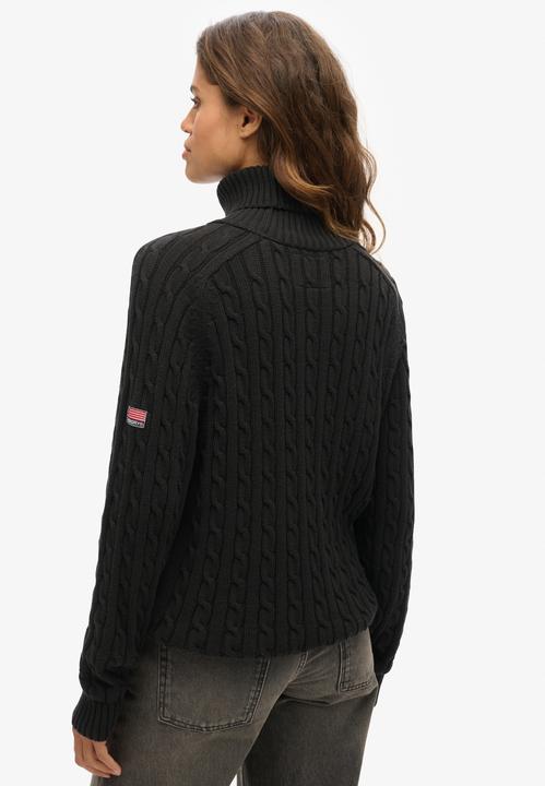Produktbild Superdry Lässiger Rollkragenpullover mit Zopfmuster (12XL)