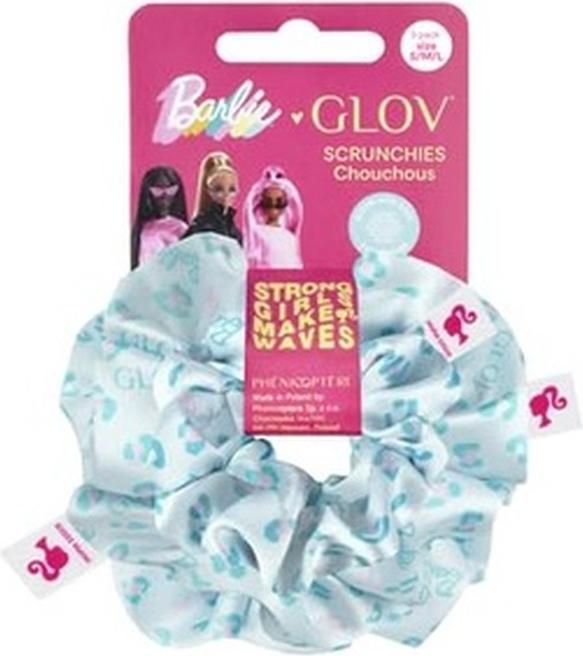 Image du produit Glov Barbie Hair Scrunchies for Girls Satin Hair Bands Set of 3 Blue Panther (Élastiques à cheveux)