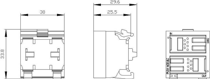 Actual product image Siemens Indus.Sector SIRIUS ACT command module 3SU1400-1MA10-1BA1
