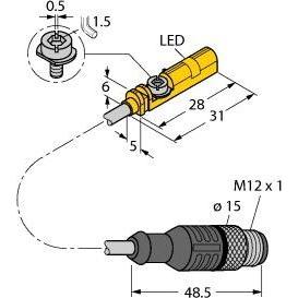Turck Sensore di campo magnetico, Pulsante + Interruttore