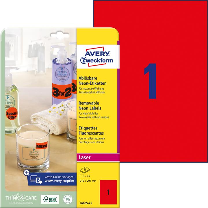 Produktbild Avery Neon-Etiketten
