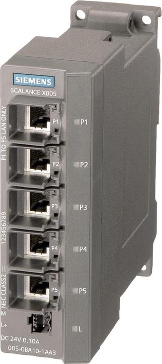Produktbild Siemens Industrial Ethernet Switch 6GK5005-0BA10-1AA3 (5 Ports)