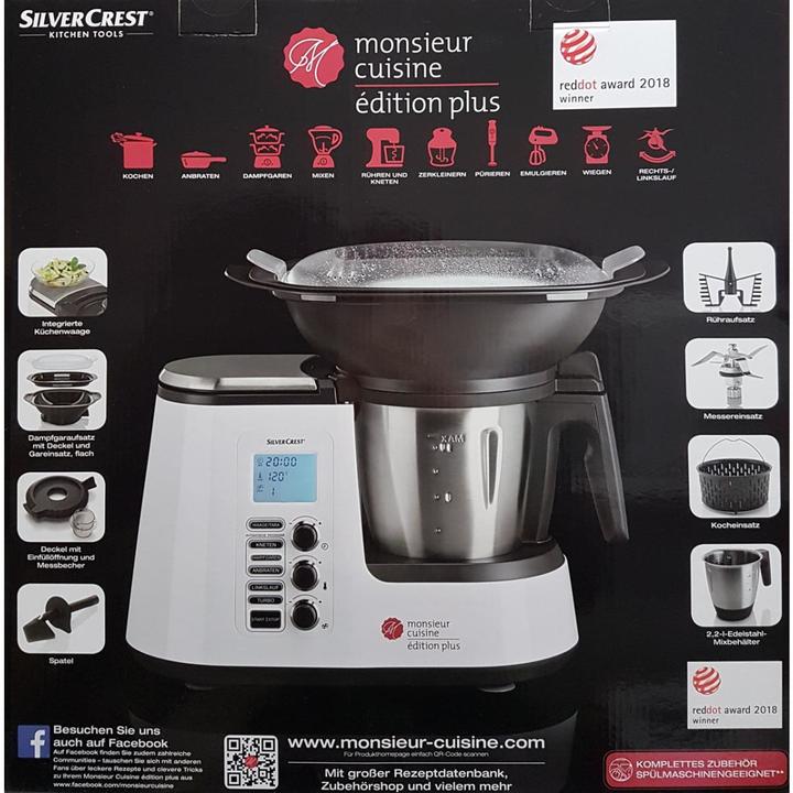 Immagine prodotto Silvercrest SKMK 1200 C3 Robot da cucina Monsieur Cuisine Edition Plus - Bianco