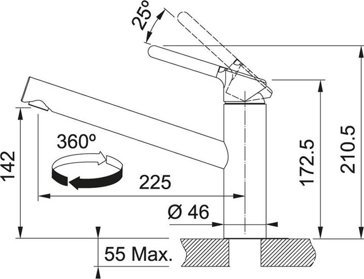 Actual product image Franke Orbit