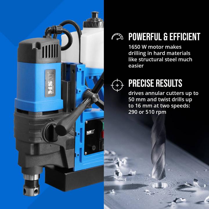 Produktbild MSW Magnet-Bohrmaschine 1650 W 290/510 U/min 16 kN für 16/50 mm Bohrer