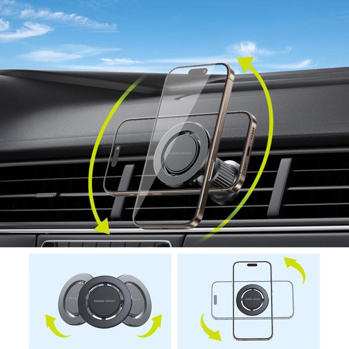 Actual product image Mobile Origin Magnetic Vent Car Holder MO9 with Metal Plate