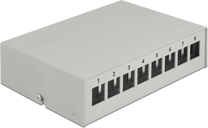 Delock Keystone Patchpanel 8 Port grau