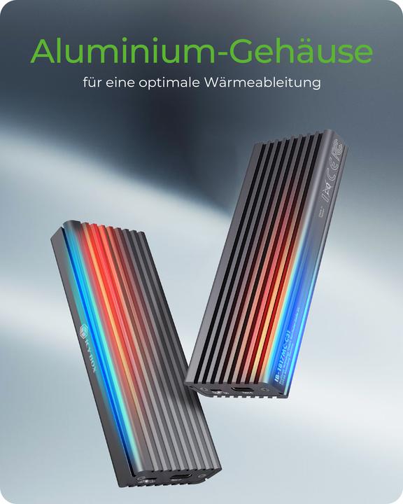 Produktbild Icy Box Gehäuse für 1x M.2 NVMe & SATA, IB-1817MC-C31 (M.2 2280, M.2 2242, M.2 2260, M.2 2230, M.2)