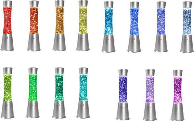 Actual product image Glitter lamp with colour change and remote control