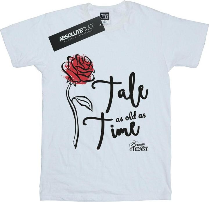 Actual product image Disney Boys Tale As Old As Time Rose T-Shirt (152, 158)