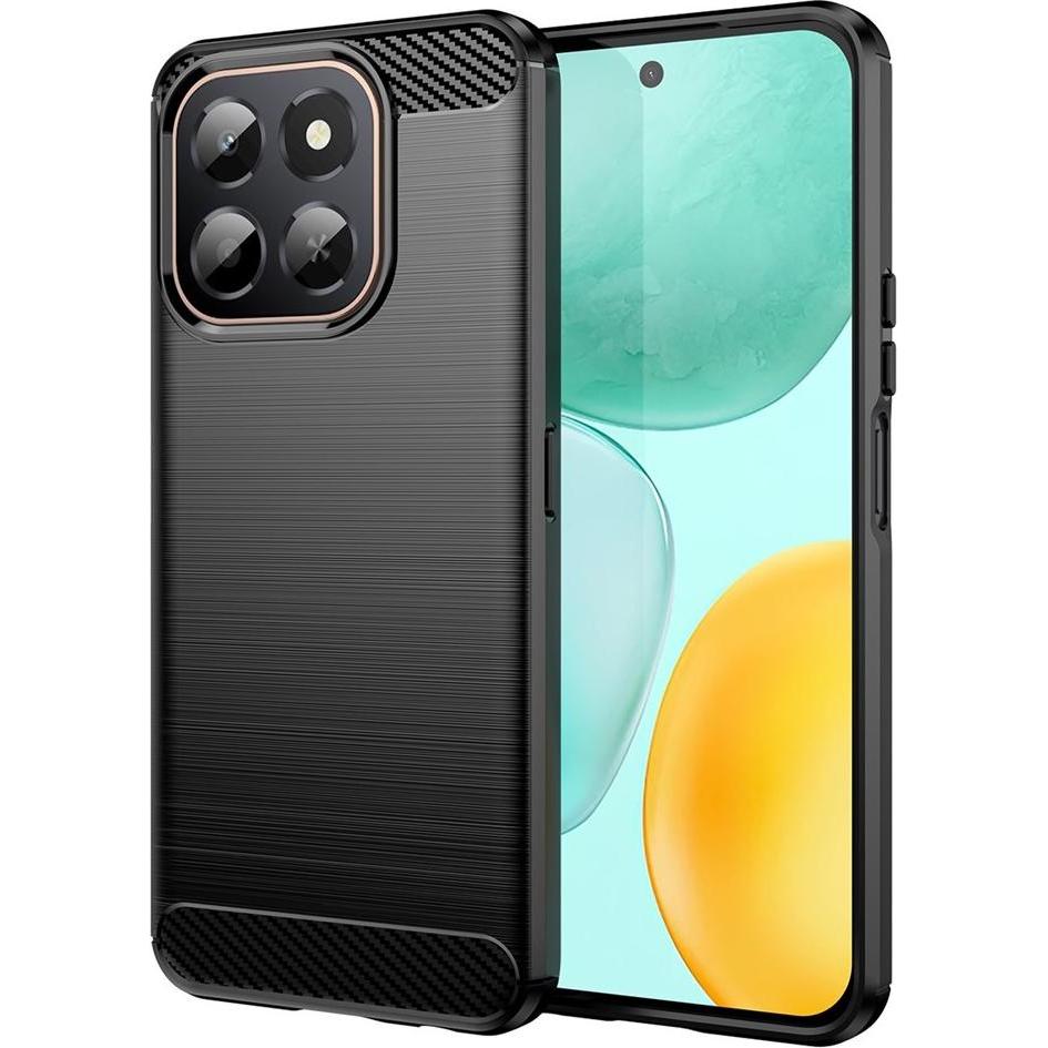 Techsuit - Carbon Silicone - Honor X6c - Black (Honor X6), Cover smartphone, Nero