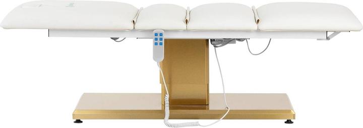 Produktbild Physa Elektrische Kosmetikliege 150 kg Weiss/Golden Behandlungsliege Kosmetikstuhl