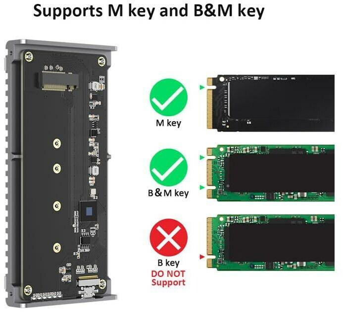 Actual product image LMP DataFlash USB4 SSD,enclosure for NVMe PCIe SSD USB4 (M.2)
