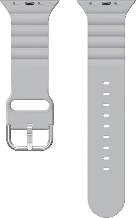 Produktbild König Design Sport Ersatz Armband für Apple Watch Series 1/2/3/4/5/6/SE 40 38 mm Silikon Grau