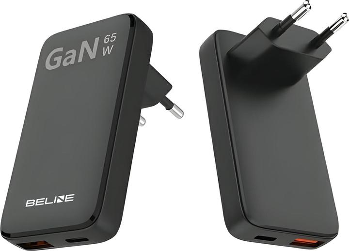 Produktbild Beline Charger 1x USB-C + 1x USB 65W black (only head) PD 3.0 + QC 3.0 BLN2CW65 (65 W)