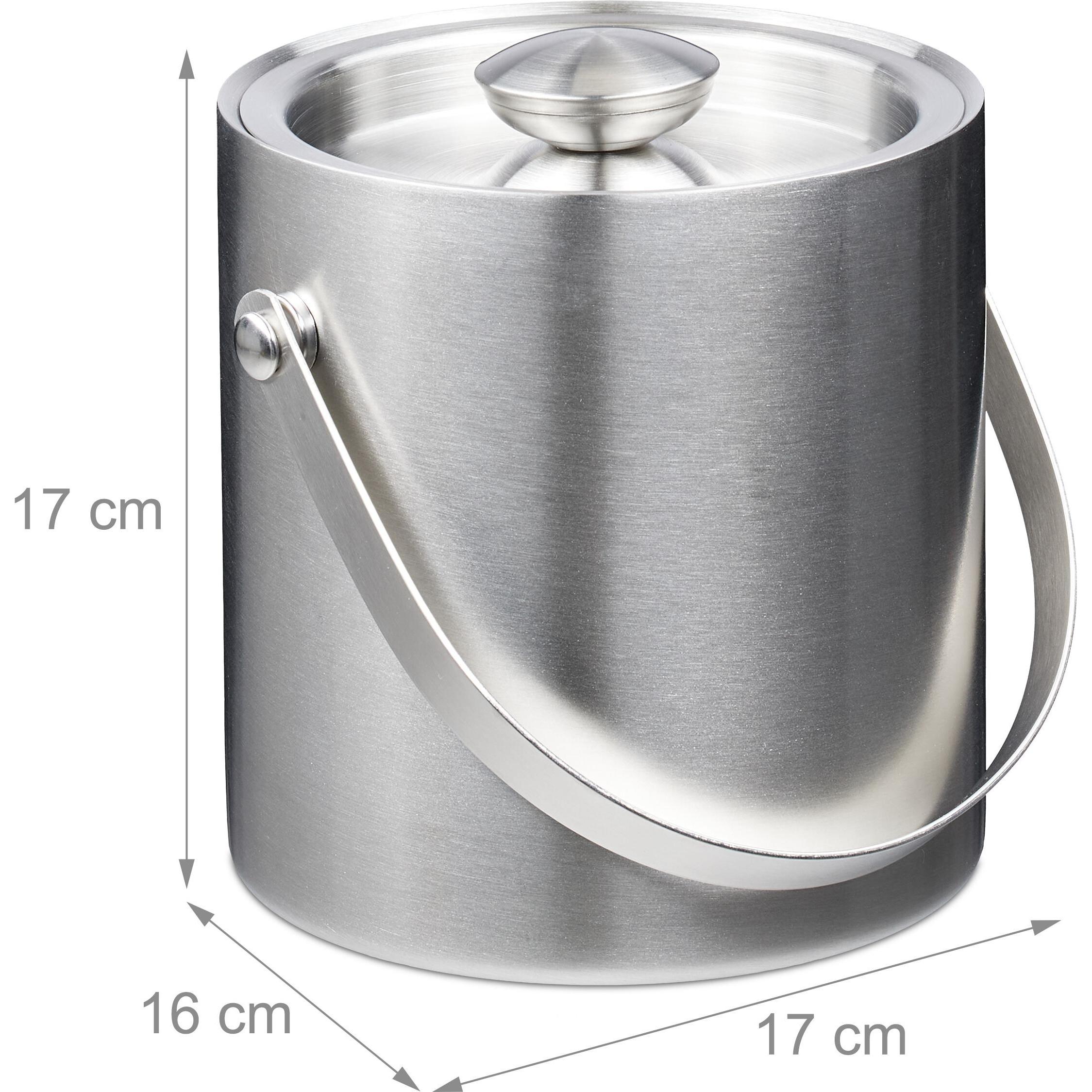 Thumbnail - Relaxdays Eiswürfelbehälter, Flaschenkühler, Silber