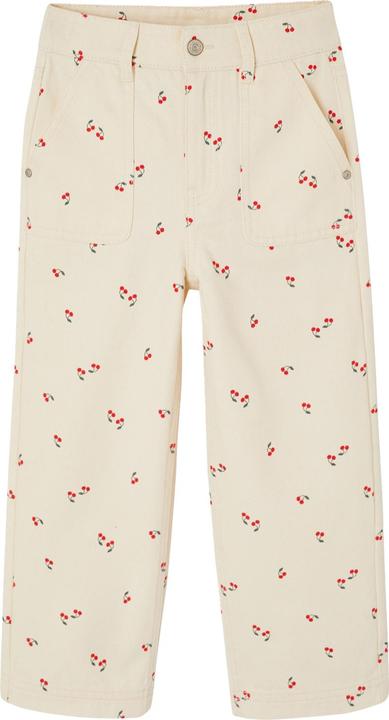 Produktbild Vertbaudet Weite Mädchen Hose Worker-Style mit Kirschen, Bundweite verstellbar (110)