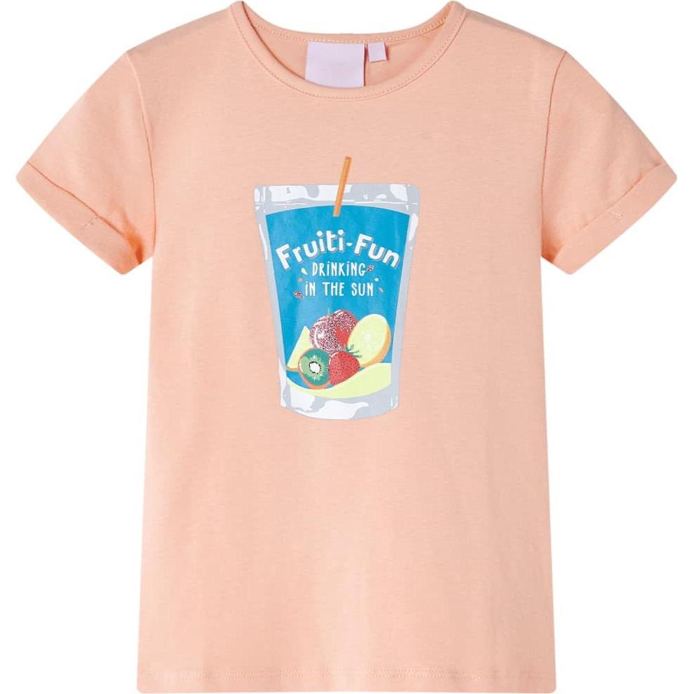 VidaXL, Jungen, Shirt, Kinder-T-Shirt Hellorange 128,Material: 95 % Baumwolle. 5, Orange, (128)