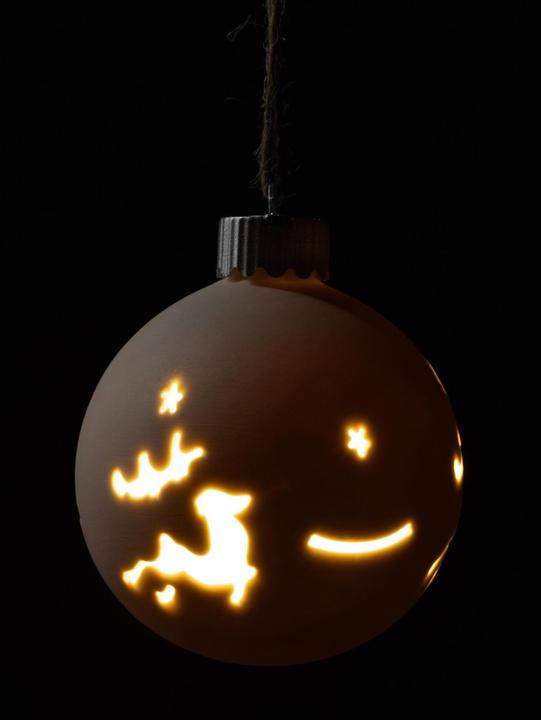 Image du produit Cocon LED-Kugel Rentier, Keramik, Ø 10 cm