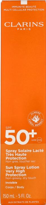 Actual product image Clarins Sun Lotion Spray (Sun lotion, SPF 50+, 150 ml, 203 g)