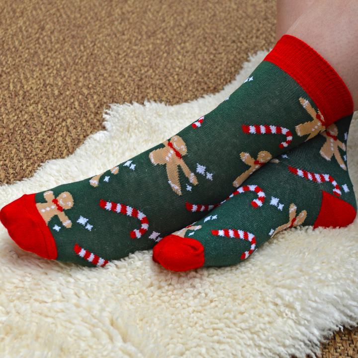 Produktbild Sock Snob Lustige Weihnachtssocken | Festliche Socken Baumwolle Bunt (37 - 42)