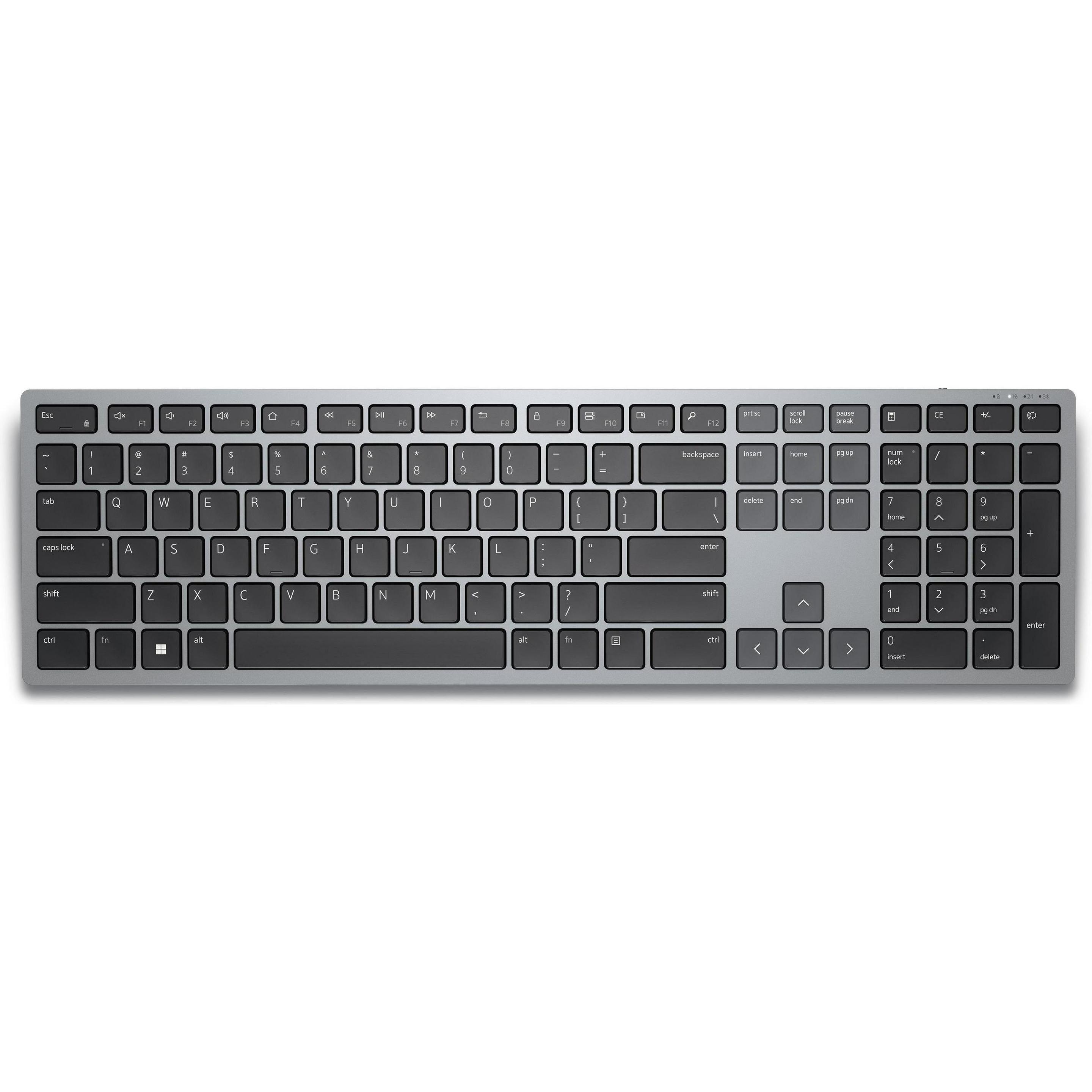 Dell KB700 (Eng. Int., Kabellos), Tastatur, Grau
